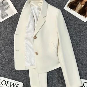 Woman Jacket Luxury New Style Solid Color Long Sleeve Suit Jacket for Women's Office Ladies Button Up Turn Down Collar Coats