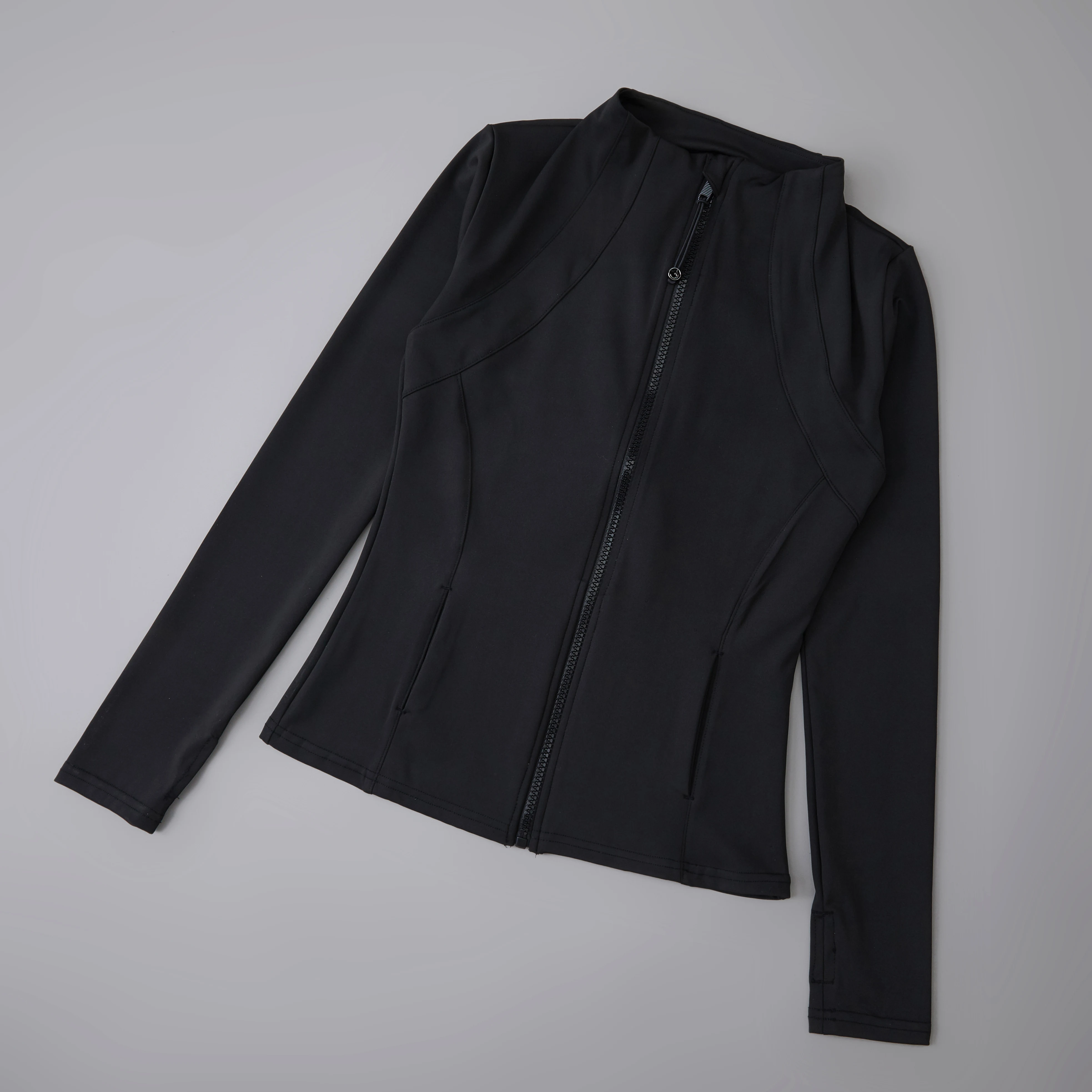 Long Sleeve sport fitness yoga clothing womens fitness crop top coat outfits for women slim yoga jackets zipper sport jacket - Image 4