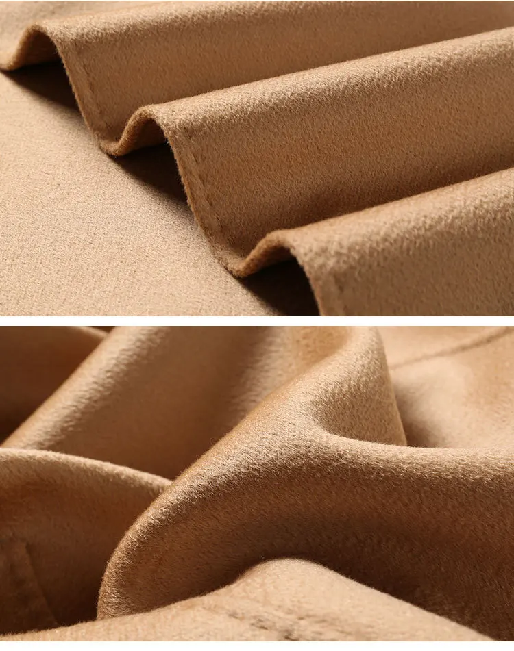 2026 Winter New Women's Water Ripple Double-sided Cashmere Wool Coat Ladies‘ Long Jackets Coats 95% Wool+5% Cashmere - Image 6