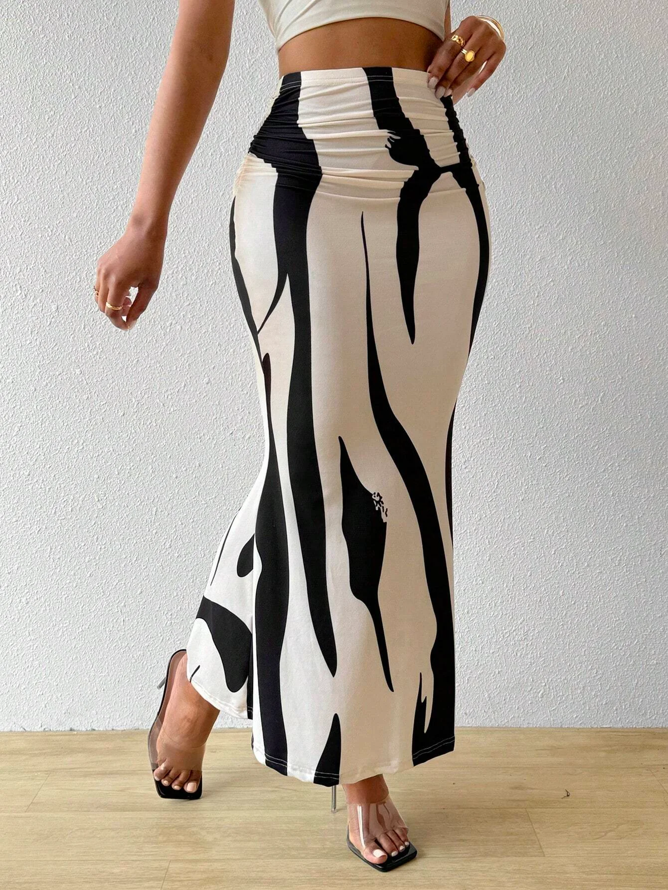 Women's Summer Printed Pleated Skirt - Image 6