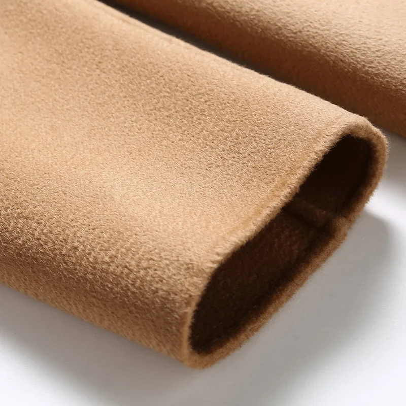 2026 Winter New Women's Water Ripple Double-sided Cashmere Wool Coat Ladies‘ Long Jackets Coats 95% Wool+5% Cashmere - Image 2