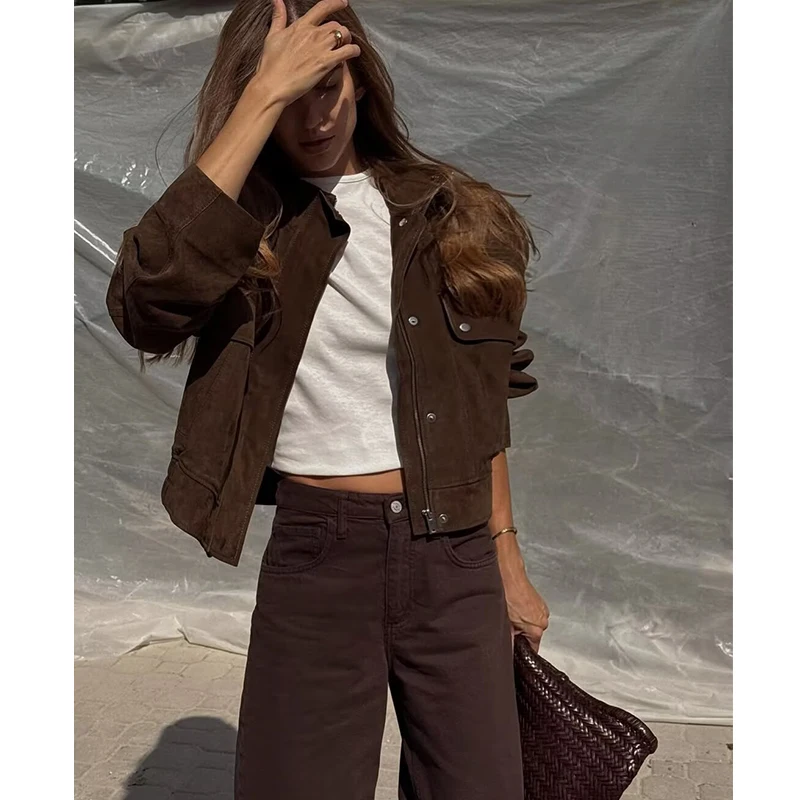 Women's Autumn Jackets 2025 New Fashion Big Pocket Elegant Women's Slim Warm Jackets Autumn Street Chic Young Student Coats - Image 3