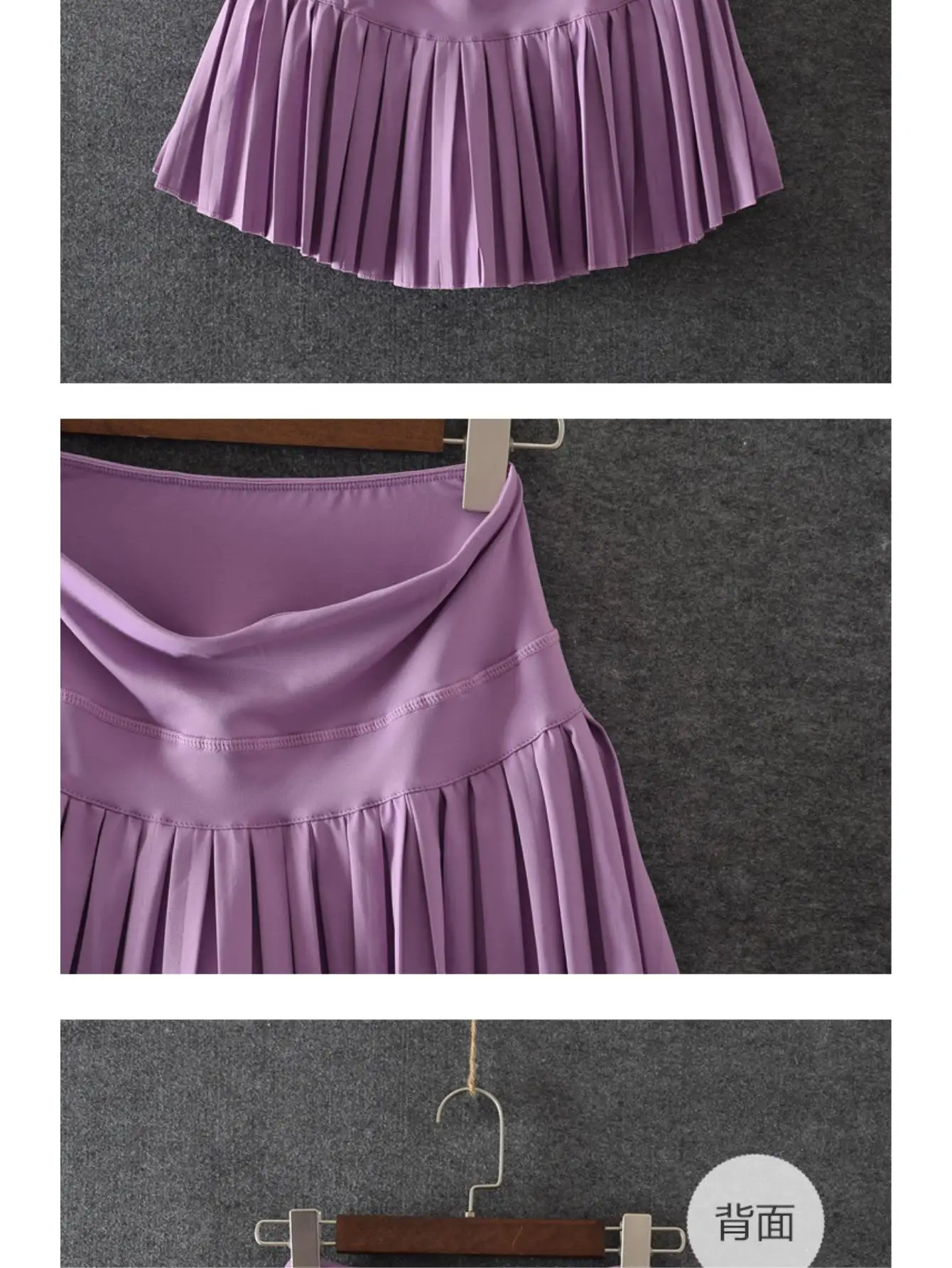Women's 2-in-1 Tennis Skirt with Pockets, High Waisted Running Golf Skort, Breathable Pleated Fitness Shorts for Summer Sports - Image 5