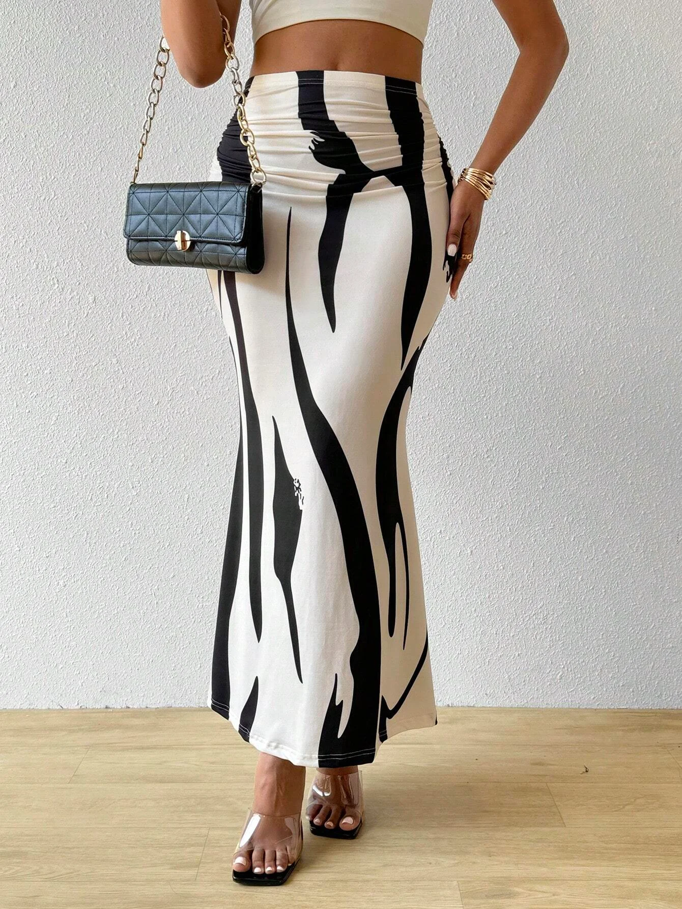 Women's Summer Printed Pleated Skirt - Image 4