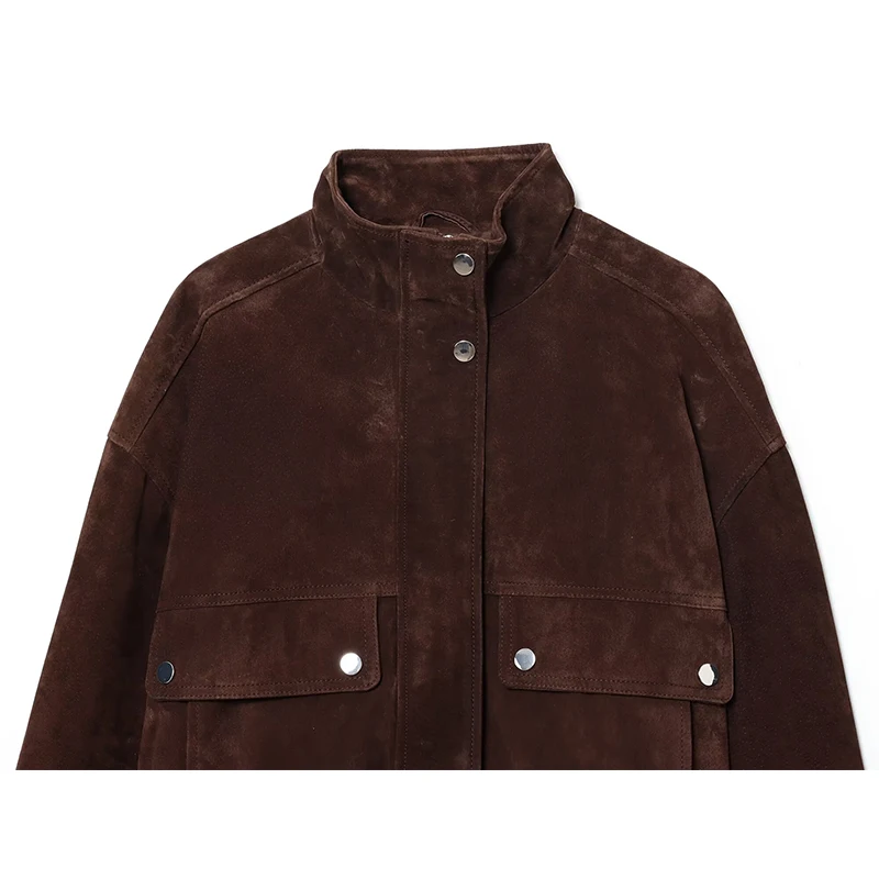 Women's Autumn Jackets 2025 New Fashion Big Pocket Elegant Women's Slim Warm Jackets Autumn Street Chic Young Student Coats - Image 6