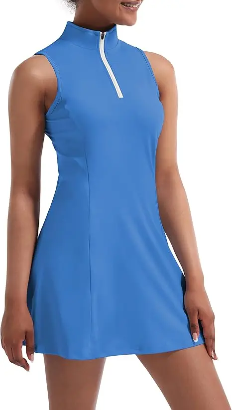 Tennis Dress for Women, Tennis Golf Dresses with Built in Shorts and Pockets for Sleeveless Workout athletic Dresses - Image 2